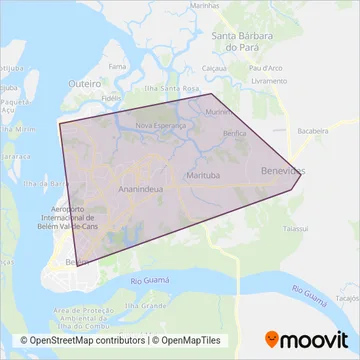 Barata coverage area map