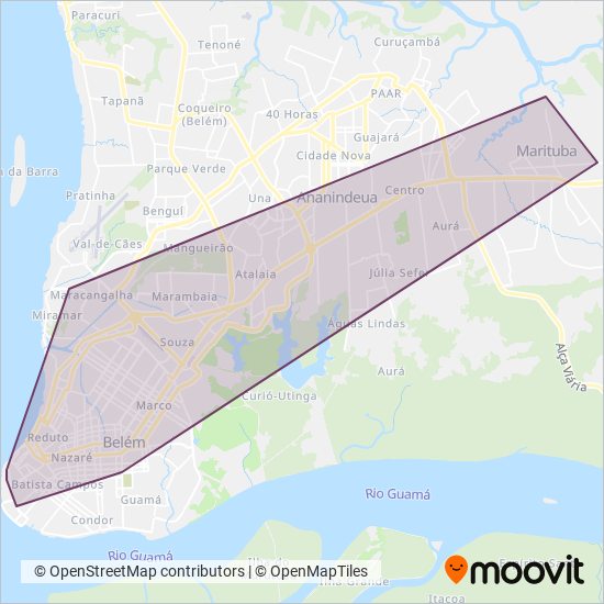 Viação Monte Cristo coverage area map
