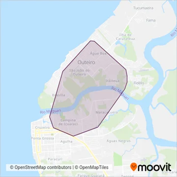 Belém Rio | Transportes Nova Marambaia coverage area map
