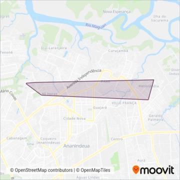 Mapa da área de cobertura da Coopcaban