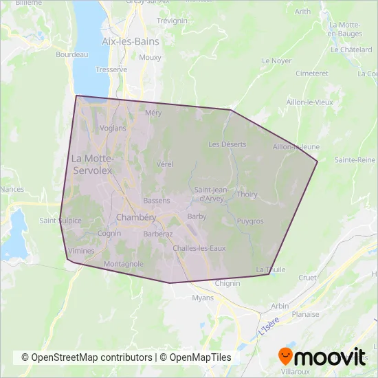 Synchro Bus coverage area map