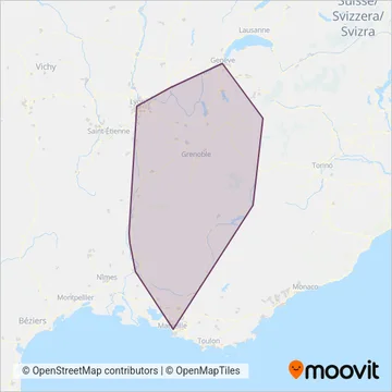 SNCF VOYAGEURS coverage area map