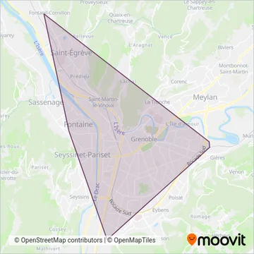 TAG (Tram) coverage area map
