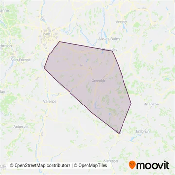 Mobilités M coverage area map