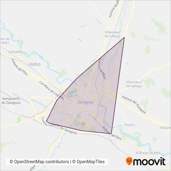 Mapa del área de cobertura de Avanza