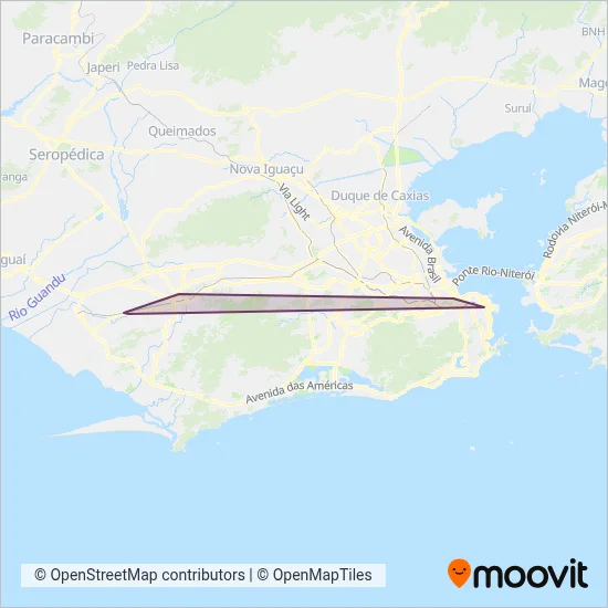 Consórcio SANTA CRUZ Frescão coverage area map