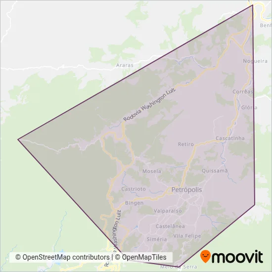 Cidade Real coverage area map