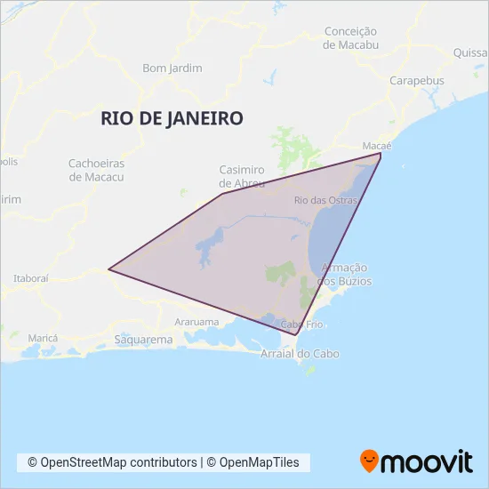 Rápido Macaense coverage area map