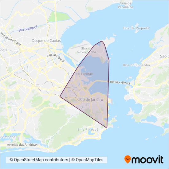 Viação Ideal coverage area map