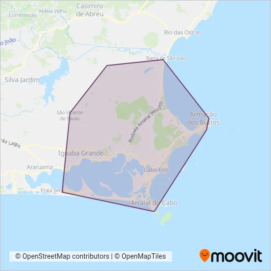 Salineira coverage area map
