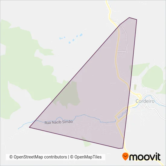 Mapa da área de cobertura da TransCordeiro