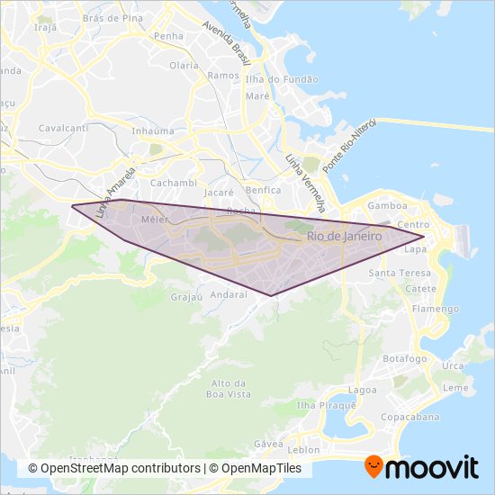 Mapa da área de cobertura da Rodoviária Âncora Matias