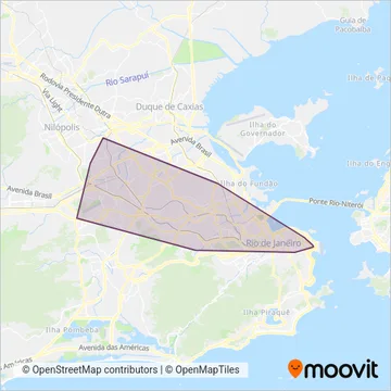 Viação Vila Real coverage area map