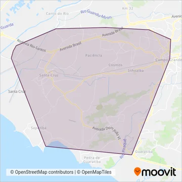 Auto Viação Palmares coverage area map