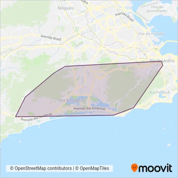 Auto Viação Tijuca coverage area map