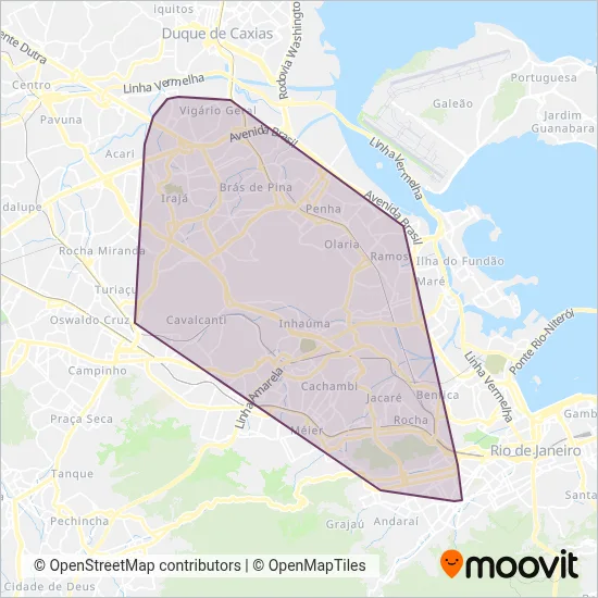 Mapa da área de cobertura da Caprichosa