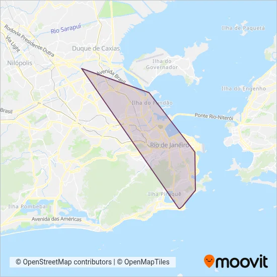 Viação VG coverage area map