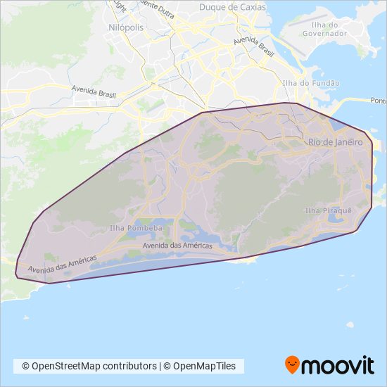 Viação Redentor coverage area map