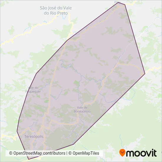 Dedo de Deus coverage area map