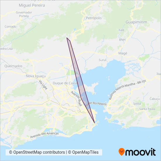 Real Brasil (Transporte Integrado - UFRJ) coverage area map