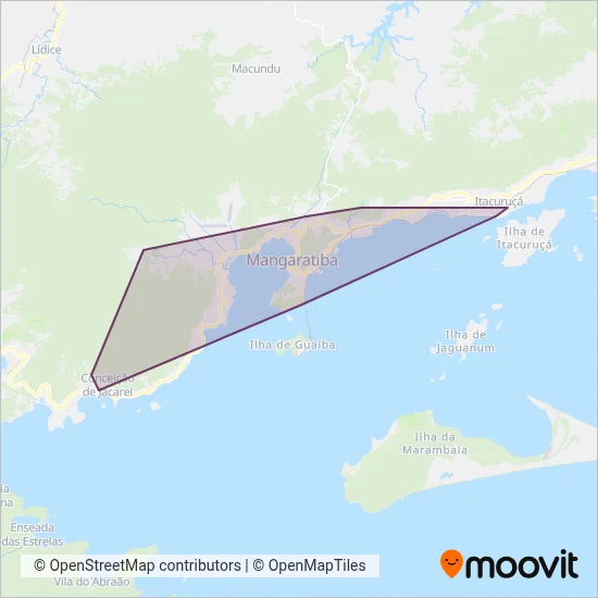 Cootam - Cooperativa de Transp. Alternativo de Mangaratiba coverage area map