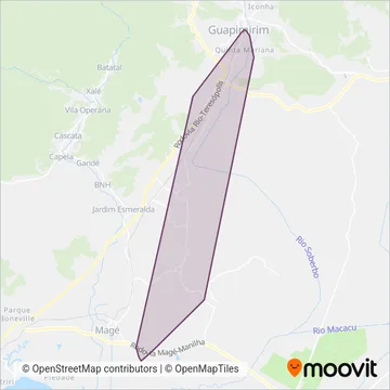 Ônibus da Gente (Tarifa Zero - Prefeitura de Guapimirim) coverage area map