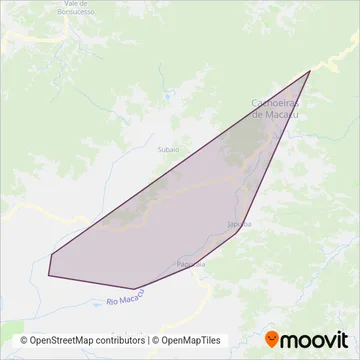 Prefeitura de Cachoeiras de Macacu (Tarifa Zero) coverage area map