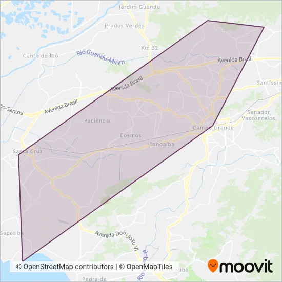 Expresso Recreio (Municipal) coverage area map