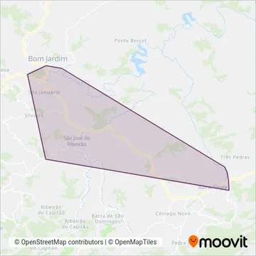 Caminhos Dourados - Bom Jardim coverage area map
