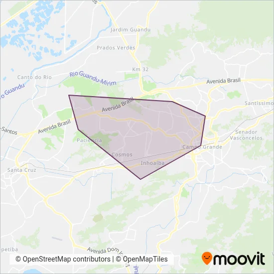 TUSE - Transportes Urbanos Sepetiba coverage area map