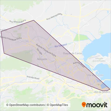 Tinguá coverage area map