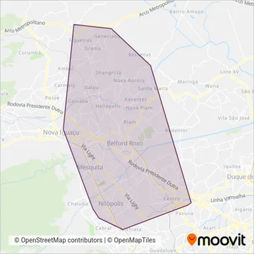Vera Cruz coverage area map