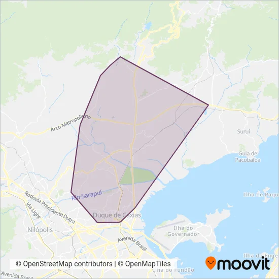Transportes Santo Antônio coverage area map