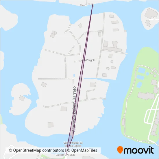 Mapa da área de cobertura da Ilha da Gigóia | Ilha Primeira