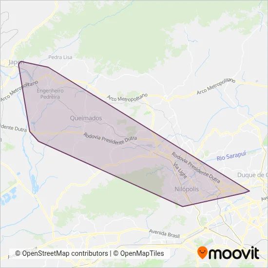 Expresso São Francisco coverage area map