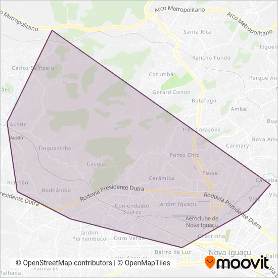 Consórcio RESERVA DO VULCÃO coverage area map