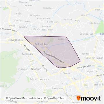 Rio D'Ouro coverage area map