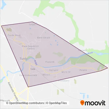 TUP Turda coverage area map