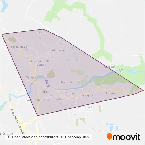 TUP Turda coverage area map