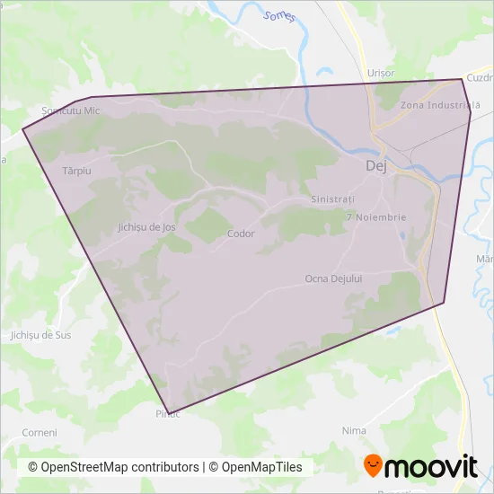 Transurb Dej coverage area map