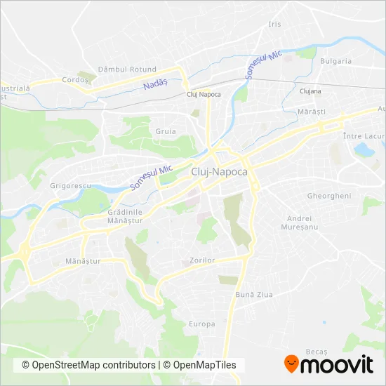 Transferoviar Calatori (Bus) coverage area map