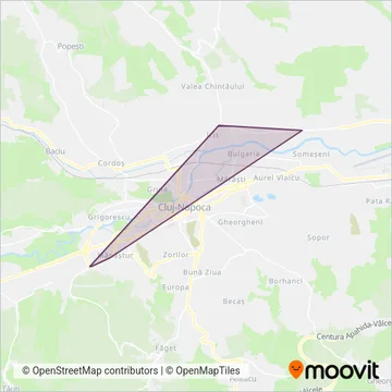 Zonă acoperire CTP Cluj (Tramvai)