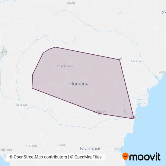 CFR Călători coverage area map