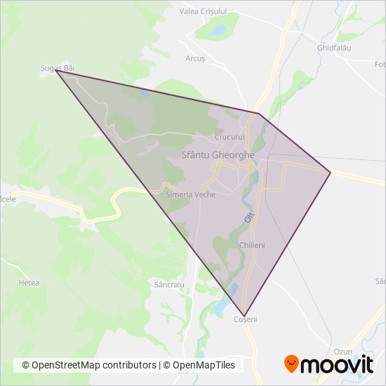 MultiTrans Sfântu Gheorghe coverage area map