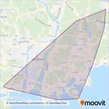 좌석버스(용원) coverage area map