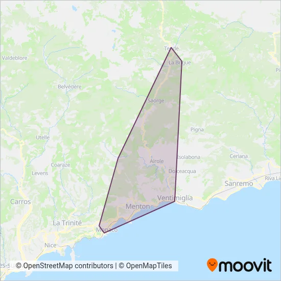 Carte de la zone de couverture de Zest