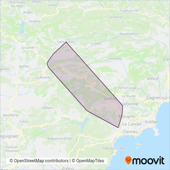 Réseau urbain 2023 coverage area map