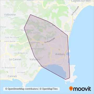 Envibus coverage area map