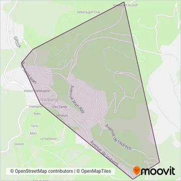 Valberg ❙ Navettes coverage area map