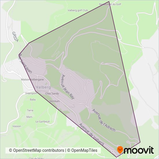 Valberg ❙ Navettes coverage area map